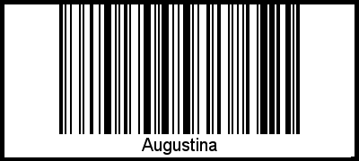 Barcode des Vornamen Augustina