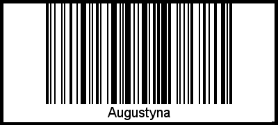 Augustyna als Barcode und QR-Code