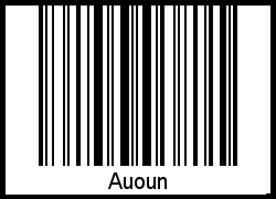 Barcode des Vornamen Auoun