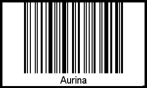Barcode des Vornamen Aurina