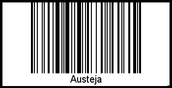 Der Voname Austeja als Barcode und QR-Code