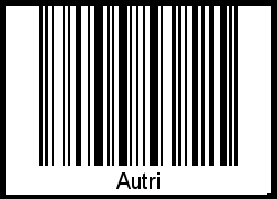 Der Voname Autri als Barcode und QR-Code