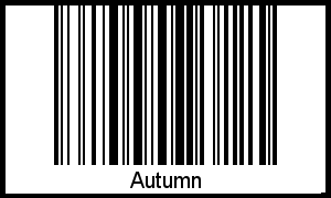 Barcode des Vornamen Autumn