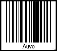 Barcode des Vornamen Auvo