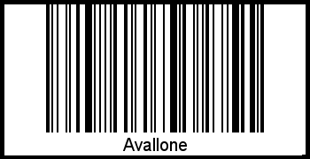 Der Voname Avallone als Barcode und QR-Code