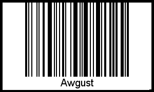 Interpretation von Awgust als Barcode