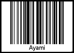 Ayami als Barcode und QR-Code