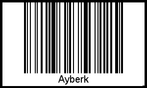 Der Voname Ayberk als Barcode und QR-Code