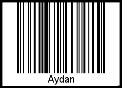Der Voname Aydan als Barcode und QR-Code