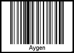Barcode des Vornamen Aygen