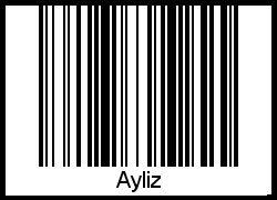 Ayliz als Barcode und QR-Code