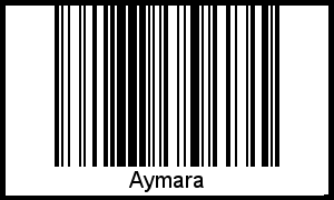 Barcode des Vornamen Aymara