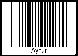 Interpretation von Aynur als Barcode