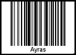 Barcode des Vornamen Ayras