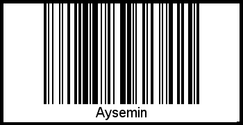 Der Voname Aysemin als Barcode und QR-Code
