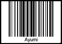 Der Voname Ayumi als Barcode und QR-Code