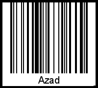 Barcode des Vornamen Azad