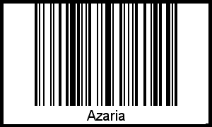 Azaria als Barcode und QR-Code