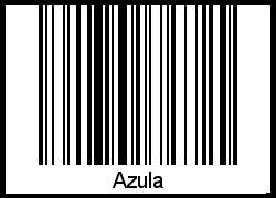 Barcode des Vornamen Azula