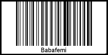 Interpretation von Babafemi als Barcode