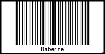 Interpretation von Baberine als Barcode