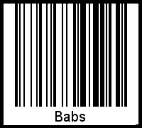 Barcode des Vornamen Babs