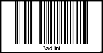Interpretation von Badilini als Barcode