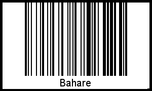 Barcode des Vornamen Bahare