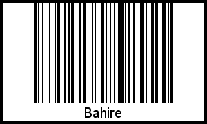 Der Voname Bahire als Barcode und QR-Code