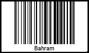 Bahram als Barcode und QR-Code