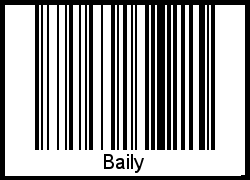 Barcode des Vornamen Baily