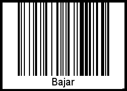 Barcode des Vornamen Bajar