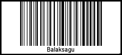 Interpretation von Balaksagu als Barcode