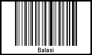 Barcode des Vornamen Balasi