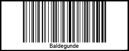 Der Voname Baldegunde als Barcode und QR-Code