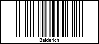 Der Voname Balderich als Barcode und QR-Code