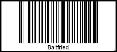 Interpretation von Baltfried als Barcode