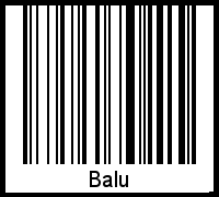 Interpretation von Balu als Barcode