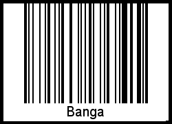Interpretation von Banga als Barcode