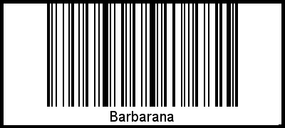 Interpretation von Barbarana als Barcode