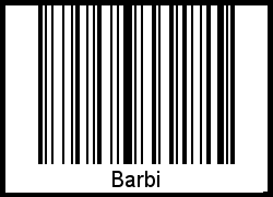 Barcode des Vornamen Barbi