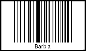 Der Voname Barbla als Barcode und QR-Code