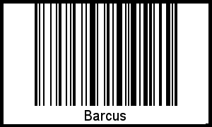 Barcode des Vornamen Barcus