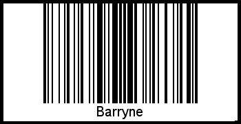 Der Voname Barryne als Barcode und QR-Code