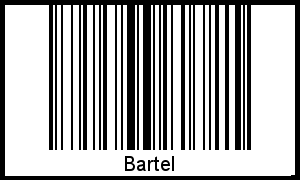 Barcode des Vornamen Bartel