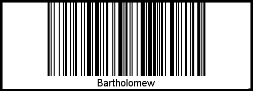 Bartholomew als Barcode und QR-Code