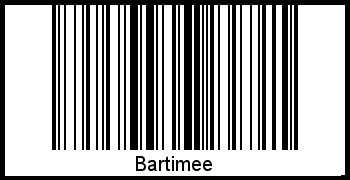 Der Voname Bartimee als Barcode und QR-Code