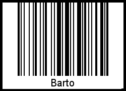 Der Voname Barto als Barcode und QR-Code