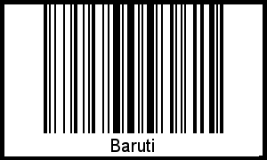 Der Voname Baruti als Barcode und QR-Code