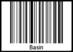 Barcode des Vornamen Basin